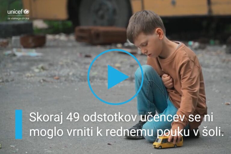Vojna v Ukrajini je za vedno spremenila življenja otrok. Nujno potrebujejo nemoteno šolanje, saj je od tega odvisna njihova prihodnost.