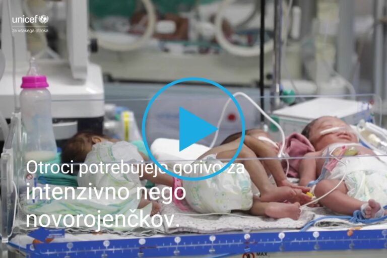 UNICEF v Gazi zraven ostale humanitarne pomoči zagotavlja tudi velike količine goriva in pitne vode, saj kritično primanjkuje obojega.